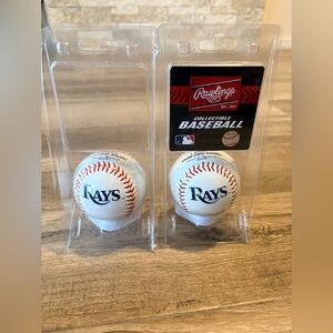 2015 MLB Tampa Bay Rays Souvenir Collectible Baseball lot of 2 Rawlings